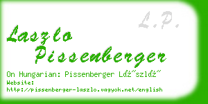 laszlo pissenberger business card